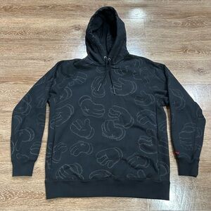 KAWS X Jordan Hoodie Sweatshirt Collab Mens XL Black AOP Rare Authentic